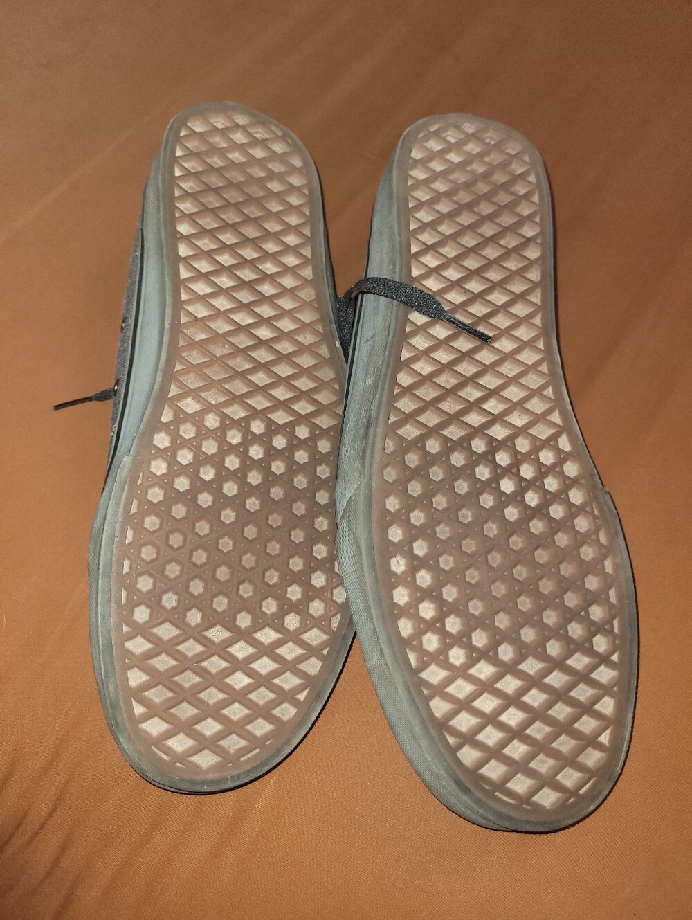 Vans Gray Canvas Lace-Up Sneakers Men's 10.5